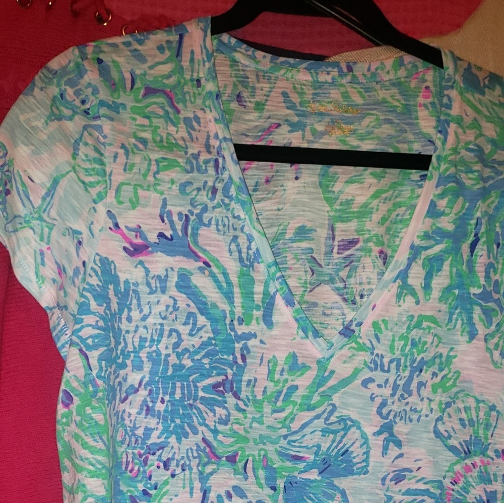 Lilly Pulitzer Etta Top Amethyst Tint Craysea M
